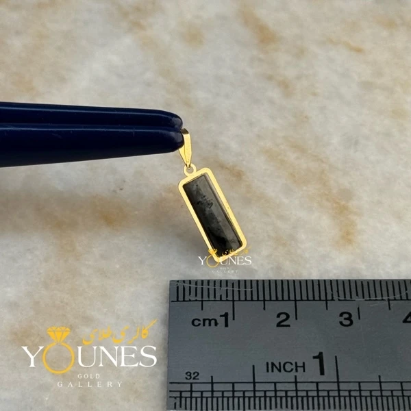 آویز طلا سنگ مشکی